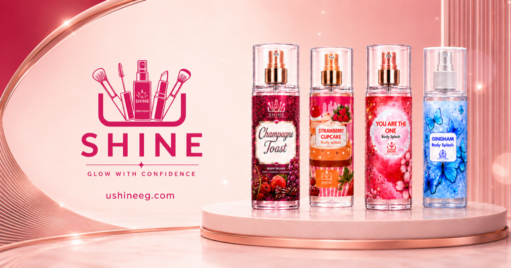 مجموعة U SHINE Body Splash: Champagne Toast وStrawberry Cupcake وYou Are The One وGingham